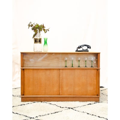 Meuble de métier comptoir en chêne Fernand N°486 - Bon état DEBONGOUT