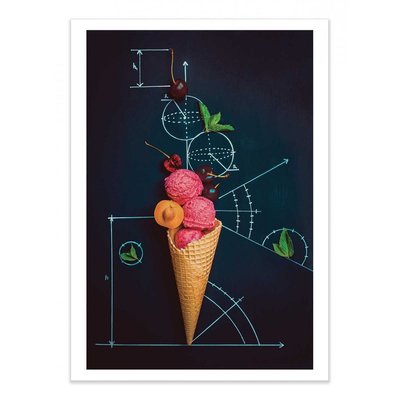 Affiche d’art 50 x 70 cm - Ice cream theory WALL EDITIONS
