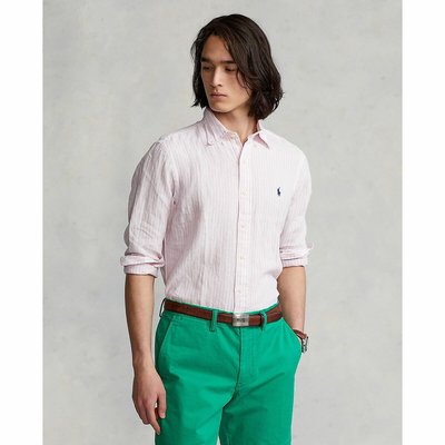 Chemise droit en lin à rayures POLO RALPH LAUREN