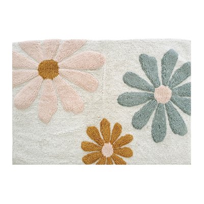 Tapis enfant à fleurs en coton tufté FLOWERS FUTURE HOME