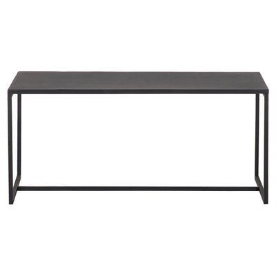 Table basse rectangulaire design métal noir L100 cm KARL MILIBOO