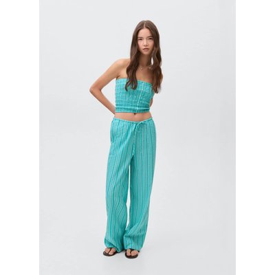 Pantalon rayures nœud MANGO TEEN