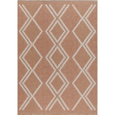 Tapis intérieur extérieur aspect jute terracotta Tijuana 9048 170 x 120 cm JARDINDECO