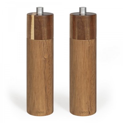 Set de 2 moulins sel et poivre manuels LIVOO