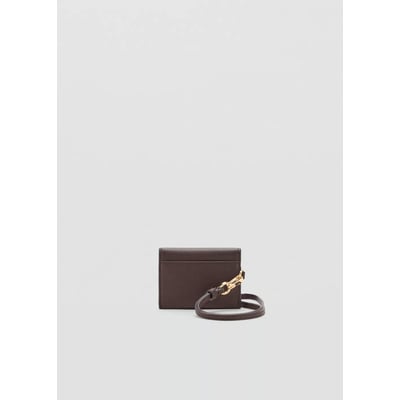 Porte-cartes à rabat avec bouton en forme de bijou MANGO