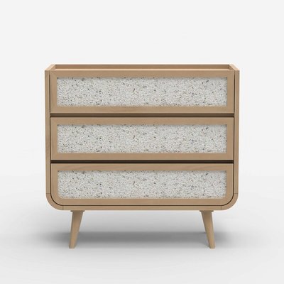 Ozen Stone & Mango Wood 3 Drawer Chest ÉDITÉ