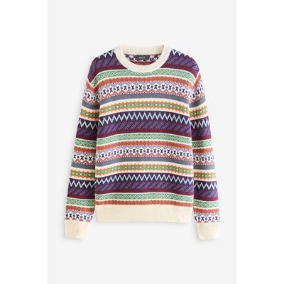 Pull jacquard ras du cou NEXT