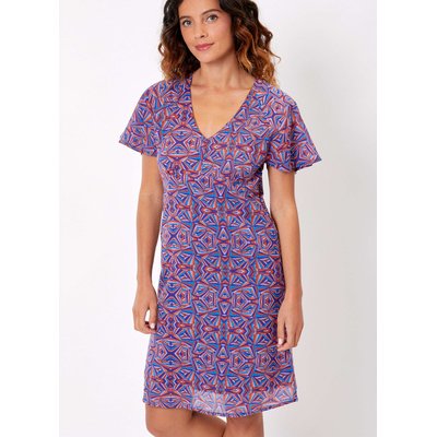 Robe ajustée voile de coton bio imprimée JOSEFA LA FIANCÉE