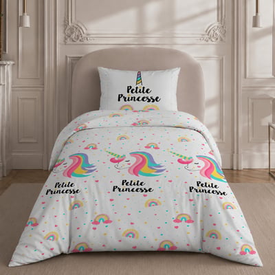 Parure de lit en coton motif géométrique, LICORNE C DESIGN HOME TEXTILE