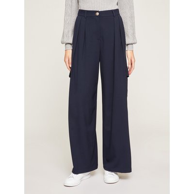 Pantalon large en tissu fluide de viscose mélangée MOTIVI