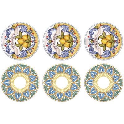 Assiettes en céramique Limoncello (Lot de 6) 19 cm HANAH HOME