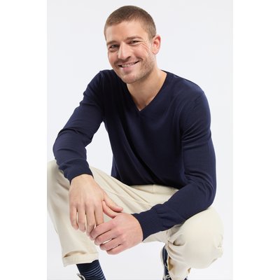 Pull col V - coton GUY DE BERAC