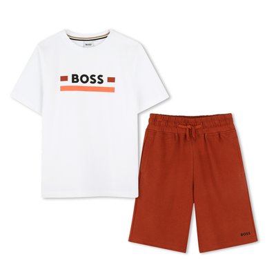 T-shirt et short en coton BOSS KIDSWEAR