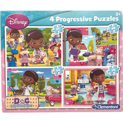 Lot de 4 Puzzles Doc McStuffins - Bon état CLEMENTONI