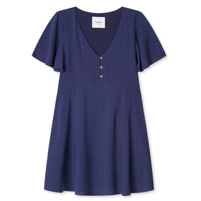 Robe Patineuse Courte À Col En V PEPE JEANS