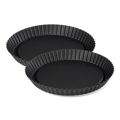 2 plats à tartes renversées BLACK METALLIC ZENKER