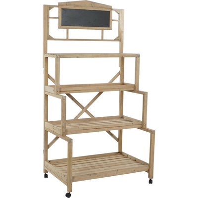 Étagère extérieure en bois naturel pour terrasse et jardin RECOLLECTION