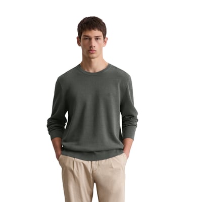 Pull-over regular en piqué de coton bio MARC O'POLO