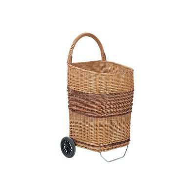 Chariot à bûches en osier sur roulettes AUBRY GASPARD