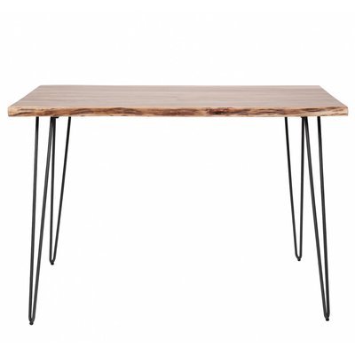 Table haute en bois avec piètement en acier - KITCHEN MATHI DESIGN