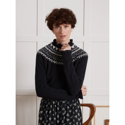 Pull jacquard col volanté CYRILLUS