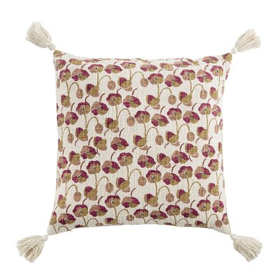 Housse de coussin polycoton 50x50 BLANC D’IVOIRE