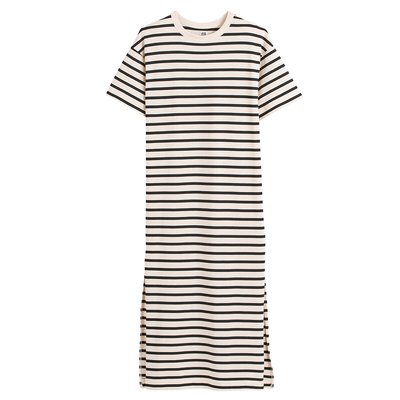 Striped Cotton T-Shirt Dress LA REDOUTE COLLECTIONS