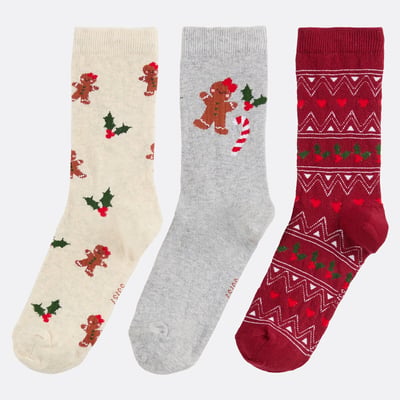 Pack of 3 Pairs of Christmas Socks LA REDOUTE COLLECTIONS