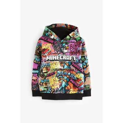 Sweat à capuche façon graffiti minecraft NEXT