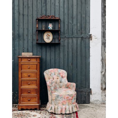 Fauteuil à fleurs Ernest N°80 - Bon état DEBONGOUT