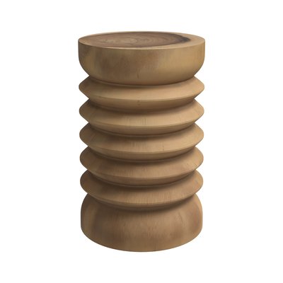 Tabouret rond en bois de suar D30 cm (à l'unité) - LEWA RENDEZ-VOUS DÉCO