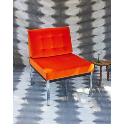 Chauffeuse vintage orange Olivia N°92 - Bon état DEBONGOUT