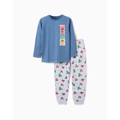 Pyjama en coton à manches longues avec imprimés Marvel ZIPPY