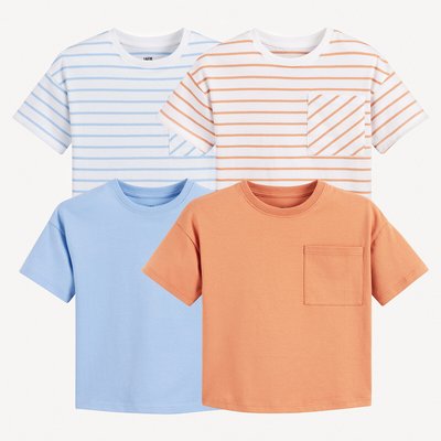 Lot de 4 T-shirts col rond LA REDOUTE COLLECTIONS