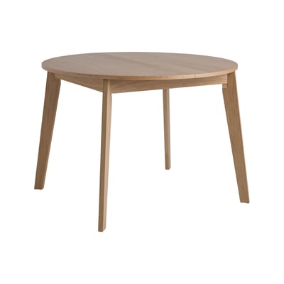 Table à manger ronde extensible bois 4 à  6 personnes Agatha CAMIF