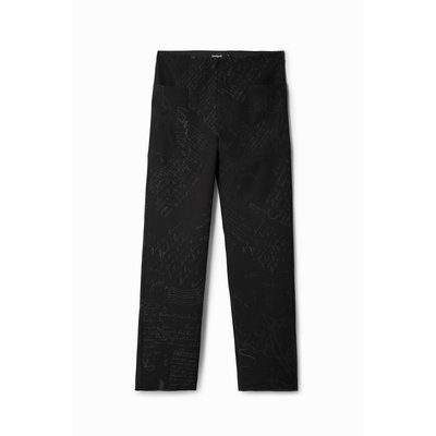 Desigual - Pantalon long à motifs textes DESIGUAL