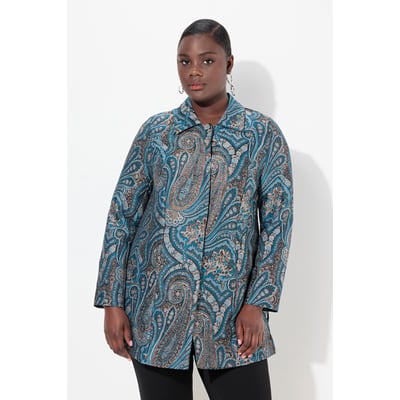 Veste jacquard à col chemise, effet métallisé ULLA POPKEN