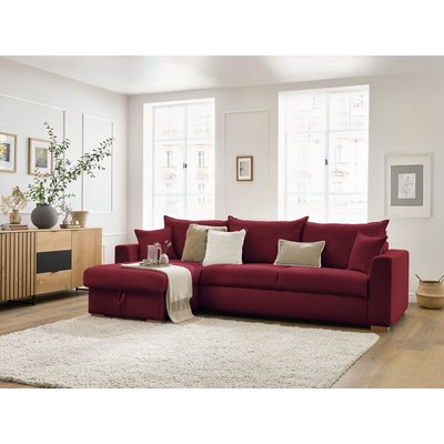 Canapé lit 3 places en tissu bouclette couchage 140x200 cm, AUGUSTIN BOBOCHIC