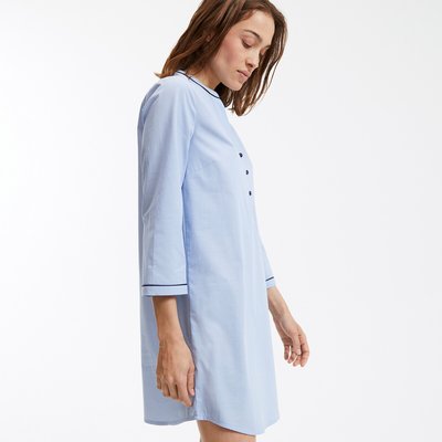 Chemise de nuit coton effet chambray LA REDOUTE COLLECTIONS