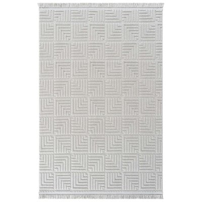 Tapis de salon gris – motif carré, 120x180 cm ISTANBUL PIER IMPORT