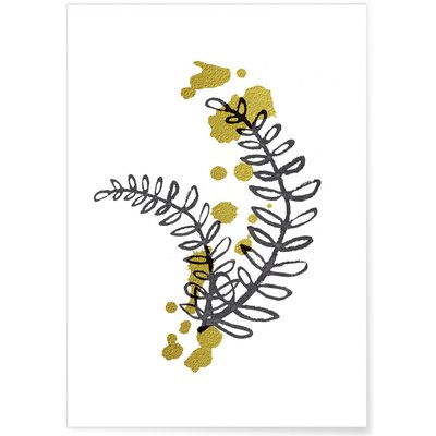 Affiche Abstract Feuille d'or 3 L'AFFICHERIE