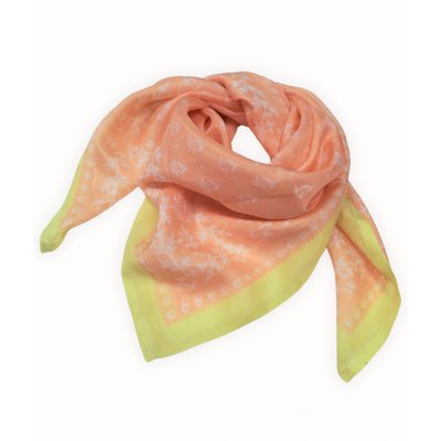Grand foulard en soie imprimé KARMA BINDI ATELIER