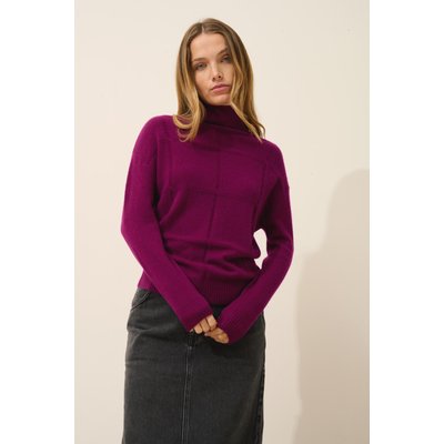 Pull Col Roulé Prune Loralia JUST CASHMERE
