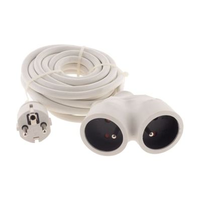 Prolongateur Bi Tête Ho5vvf 3g1.5 Mm² Blanc 3m ZENITECH