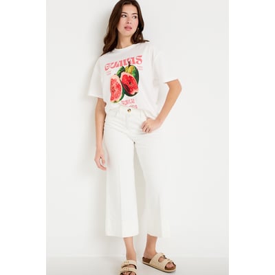 Jean wide leg cropped taille haute CACHE CACHE