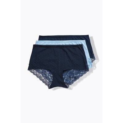 Hipsters en lot de 3, empiècement en dentelle ULLA POPKEN