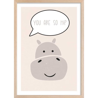 Affiche enfant hippo HEXOA