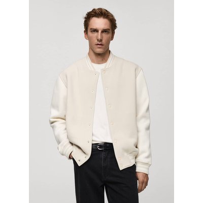 Blouson bomber coton contrastant MANGO MAN