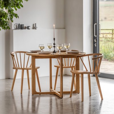 Fallon Oak Round Dining Table SO'HOME