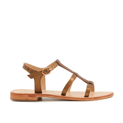 Sandales En Cuir Gabrielle Bronze BONS BAISERS
